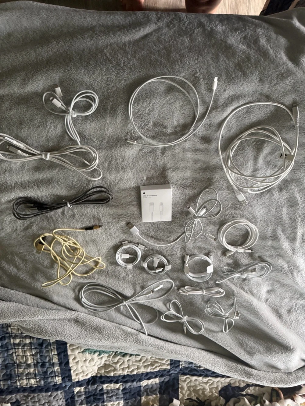 Apple White Lightning and USB Charging Cable Bundles (17). 4 Brand New , 13 new